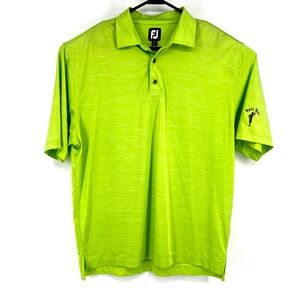 FootJoy Golf Polo Shirt Mens XL Green Performance Split Rail Logo